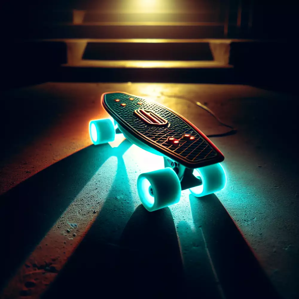 penny board svítící ve tmě